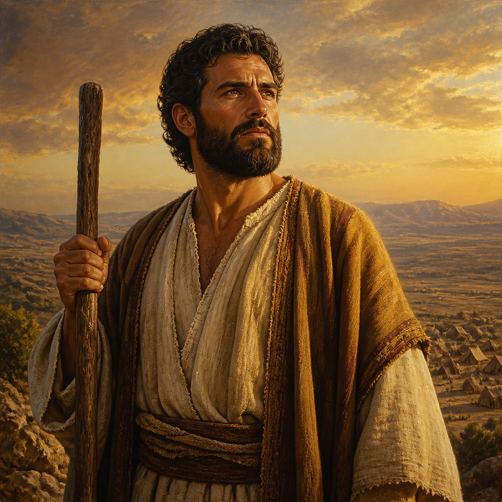 Oil-painting style portrait of Madai, Son of Japheth listed in the Table of Nations