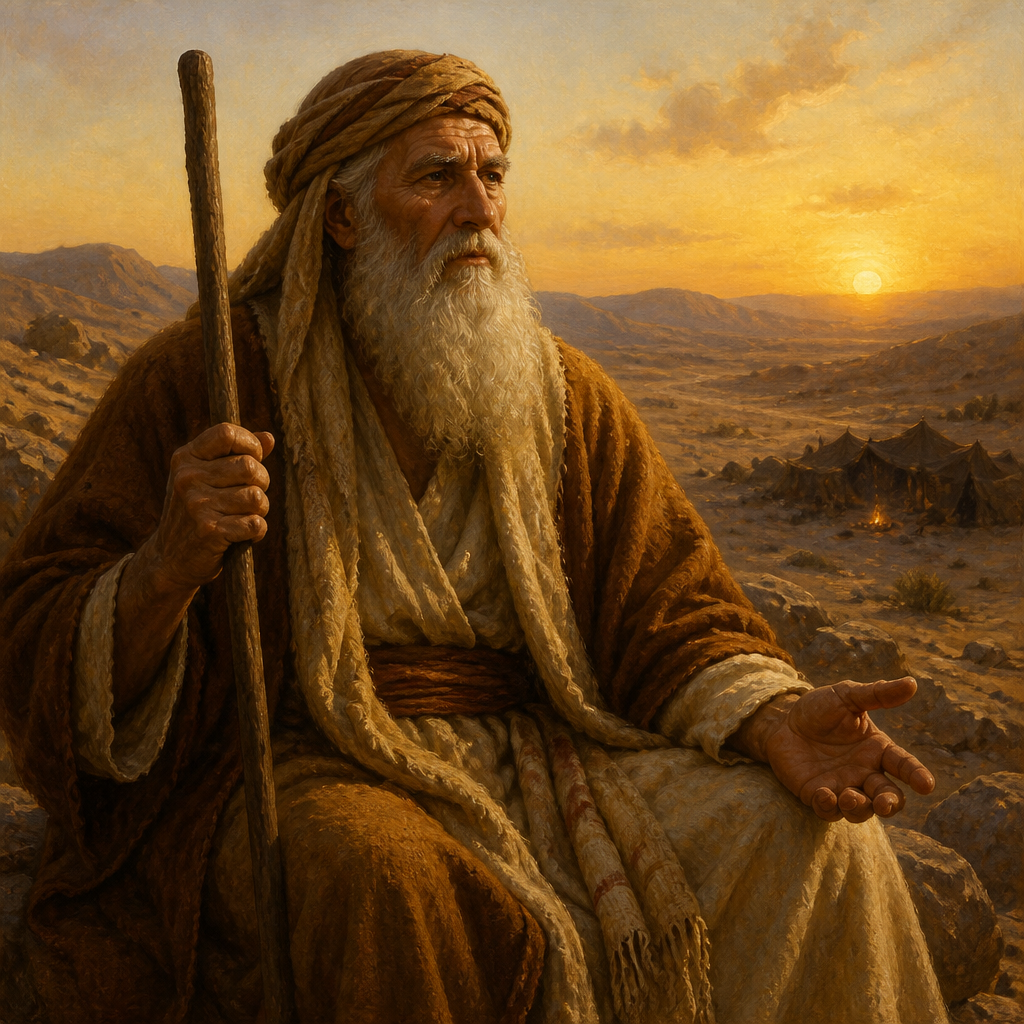 Oil-painting style portrait of Ram, Ancestor of Elihu, Patriarchal ancestor of Elihu the Buzite in the Book of Job