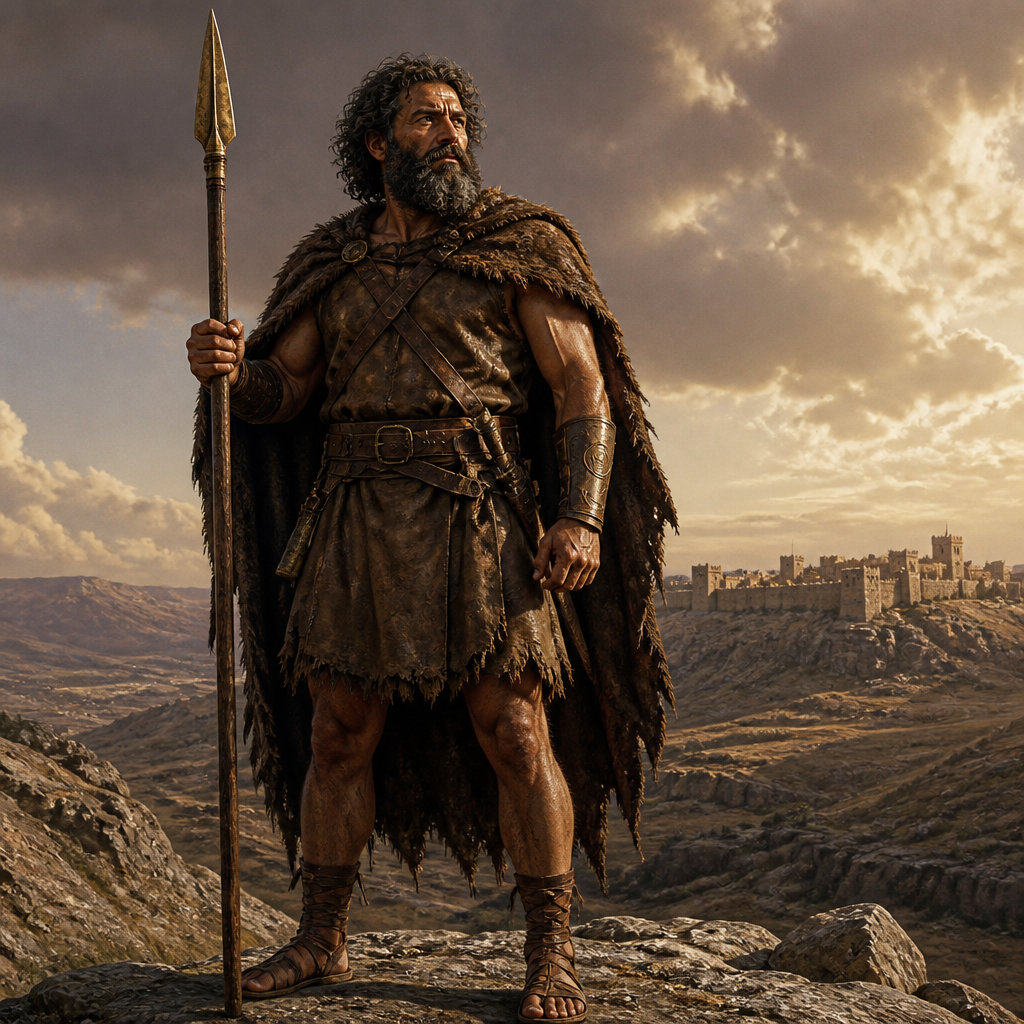 Oil-painting style portrait of Rephaim, Ancient race of giants who inhabited the land of Bashan and were defeated by Israel