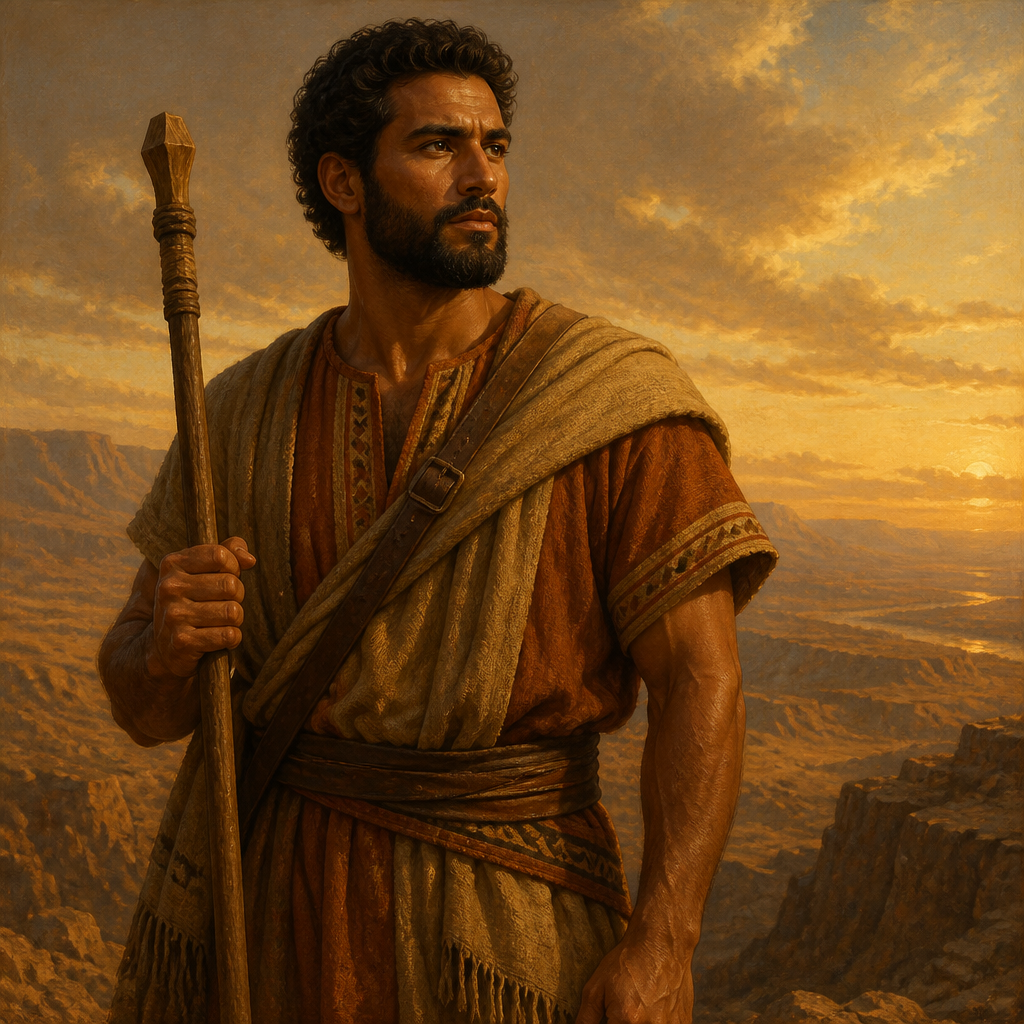 Oil-painting style portrait of Sabtah, Son of Cush and grandson of Ham listed in the Table of Nations