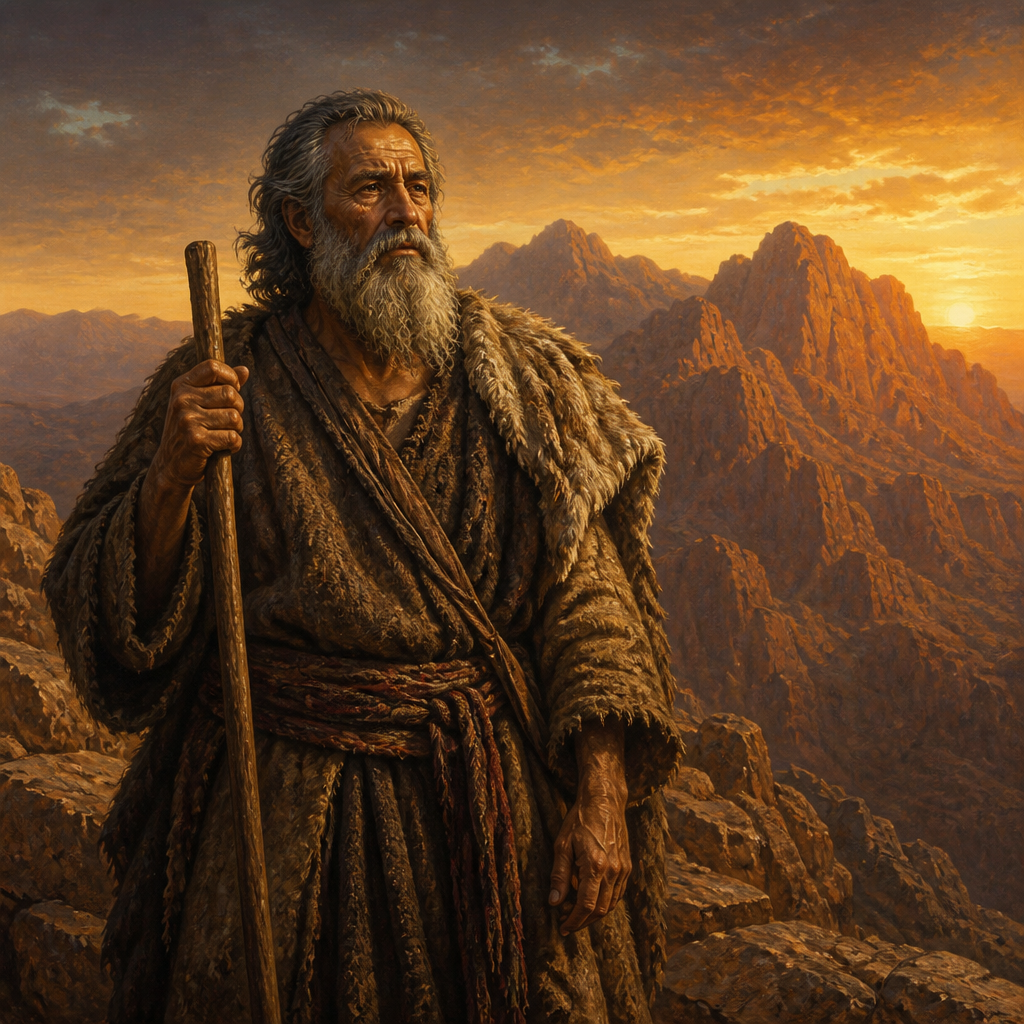 Oil-painting style portrait of Seir, Patriarch of the Horites and the namesake of the region of Mount Seir