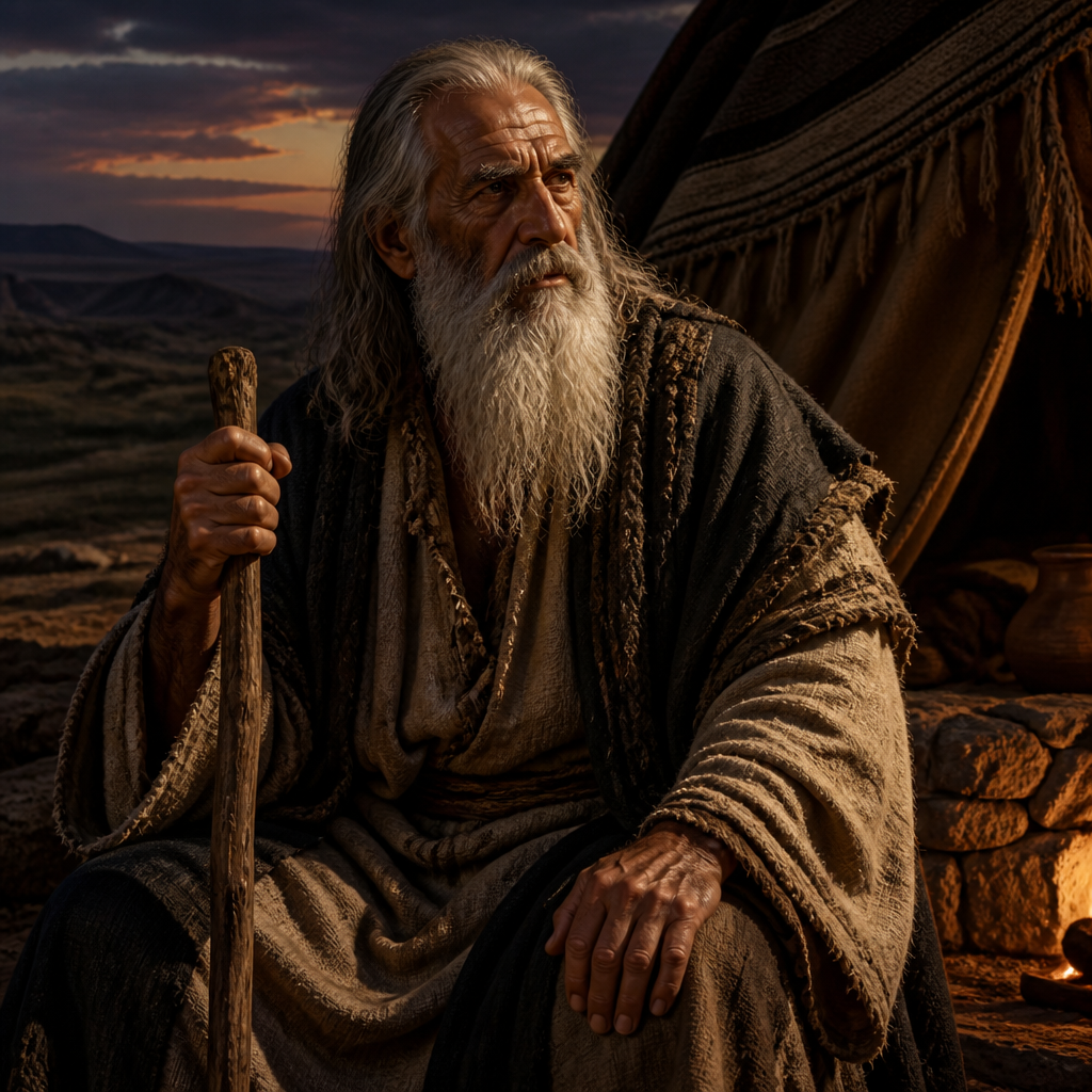 Oil-painting style portrait of Serug, Patriarch who was the great-grandfather of Abraham and an ancestor of Jesus Christ