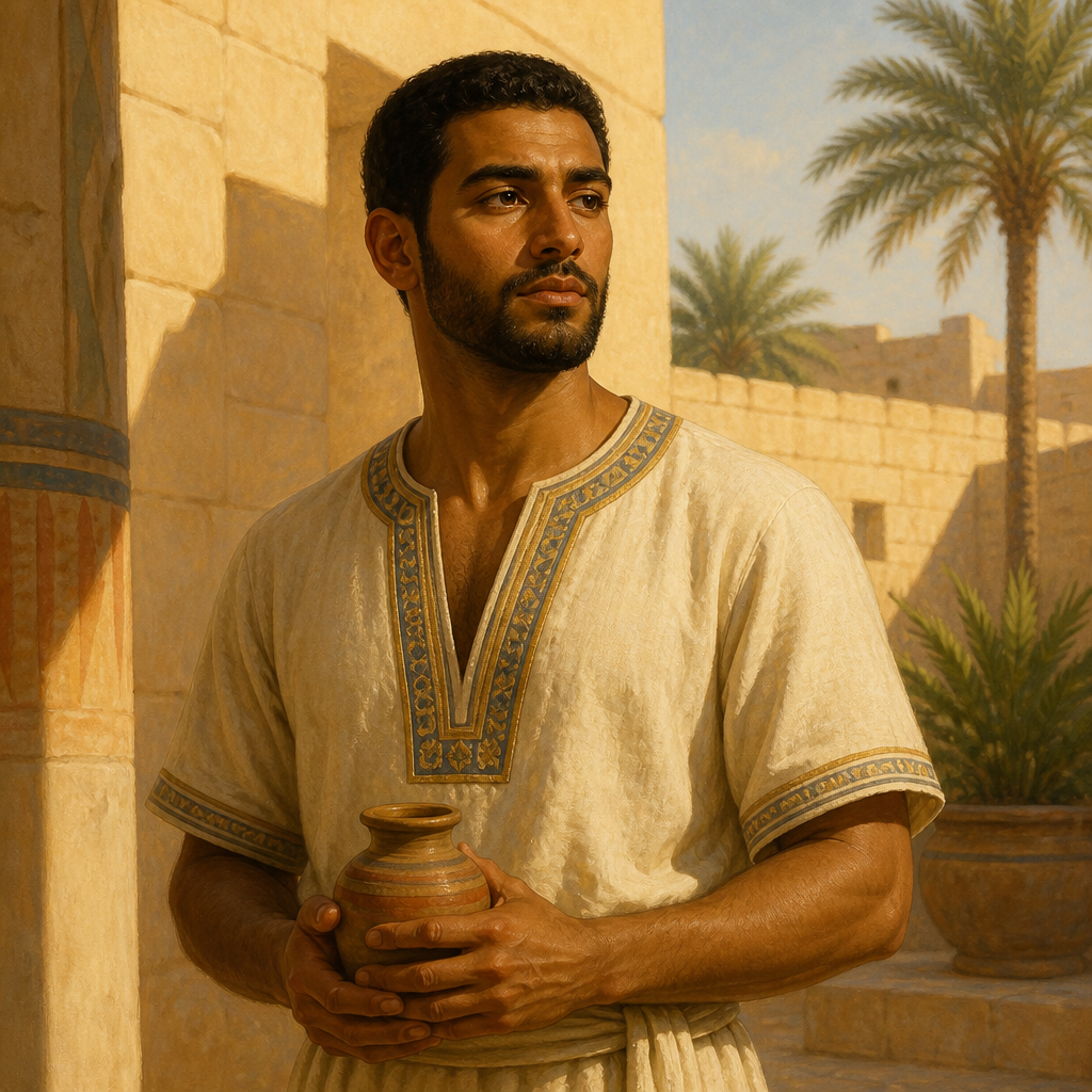 Oil-painting style portrait of Shammai, Son of Mered, Son of Mered and the Egyptian princess Bithiah