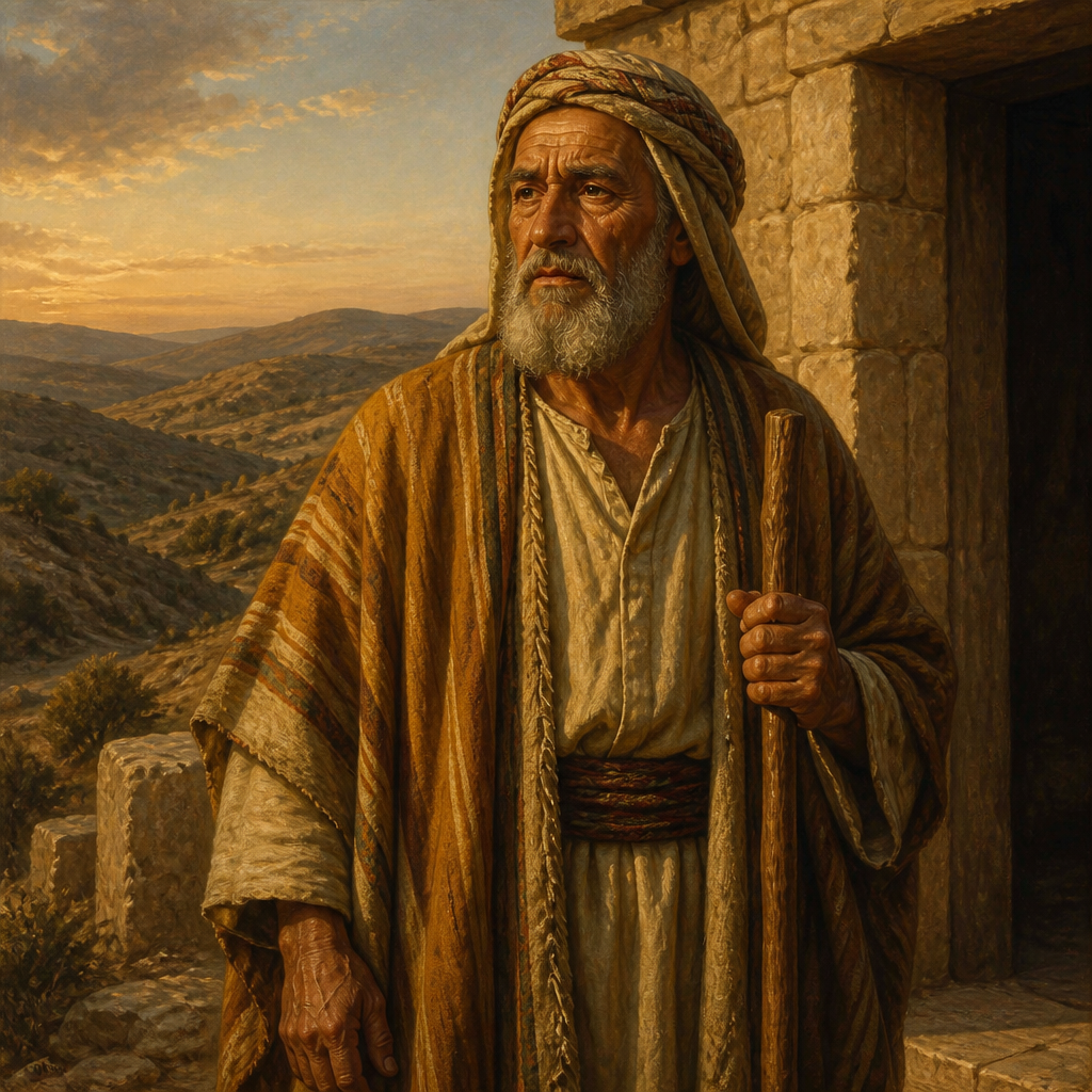 Oil-painting style portrait of Shua, Father-in-Law of Judah, Canaanite father-in-law of the patriarch Judah