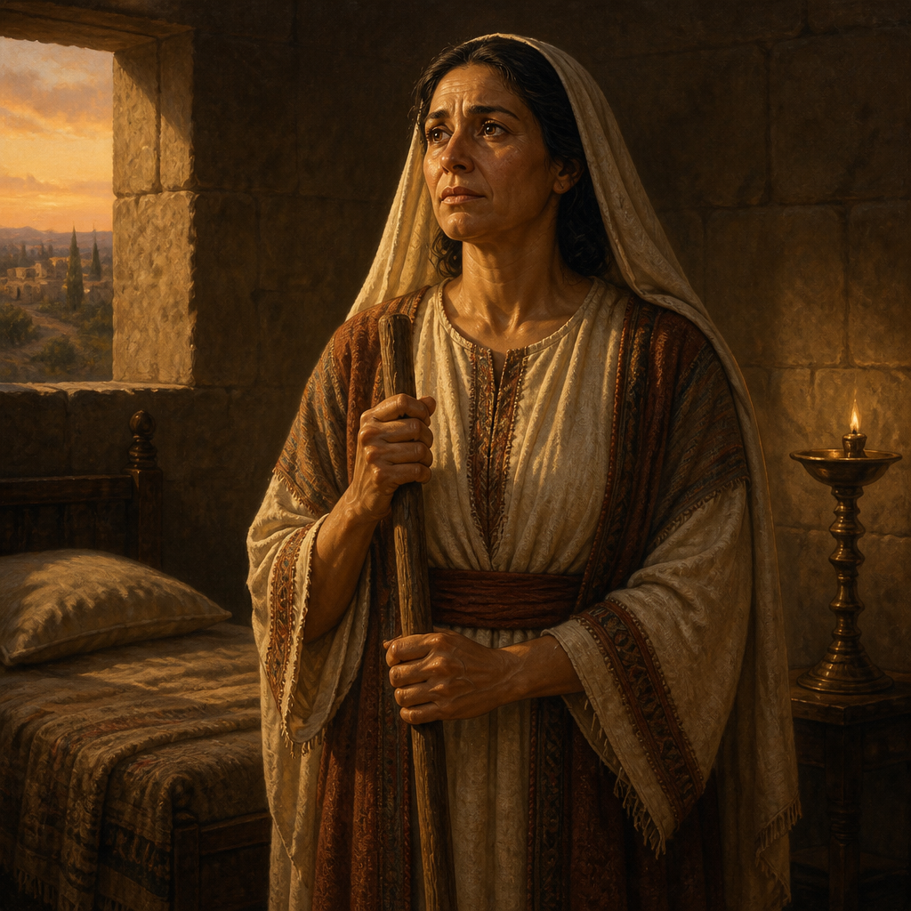 Oil-painting style portrait of Shunammites, Women of Shunem noted for their beauty and extraordinary faith