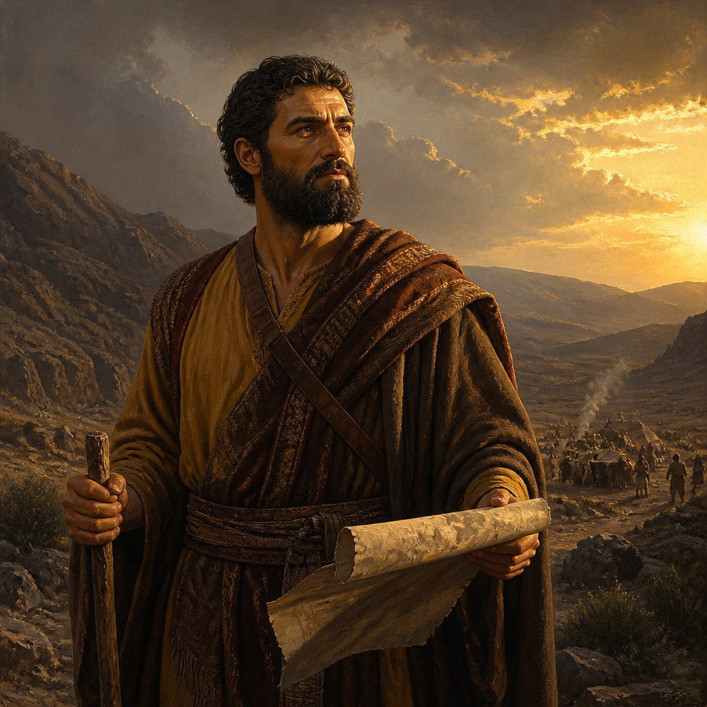 Oil-painting style portrait of Tubal, Son of Japheth listed in the Table of Nations