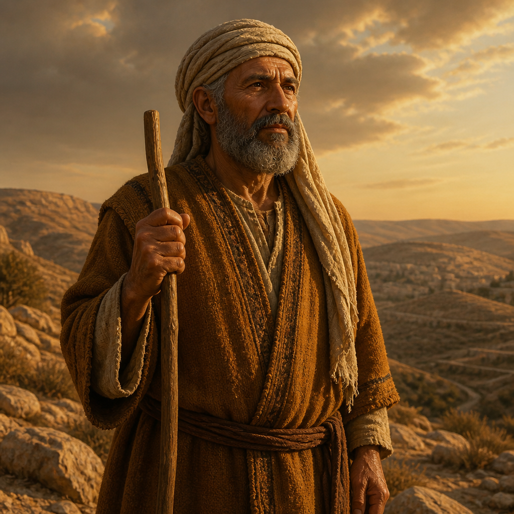 Oil-painting style portrait of Becorath, Ancestor of King Saul mentioned in the genealogy of 1 Samuel