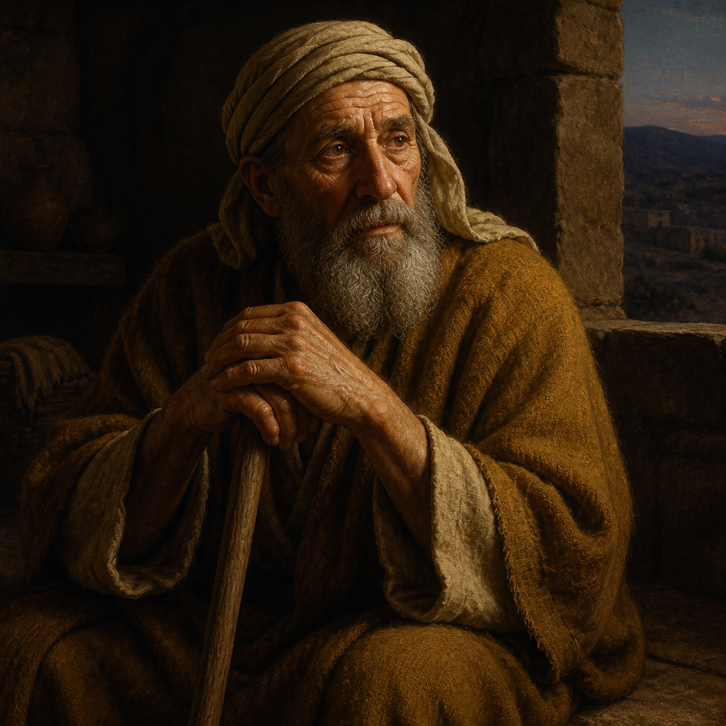 Oil-painting style portrait of Bichri, Father of the rebel Sheba who rose against King David