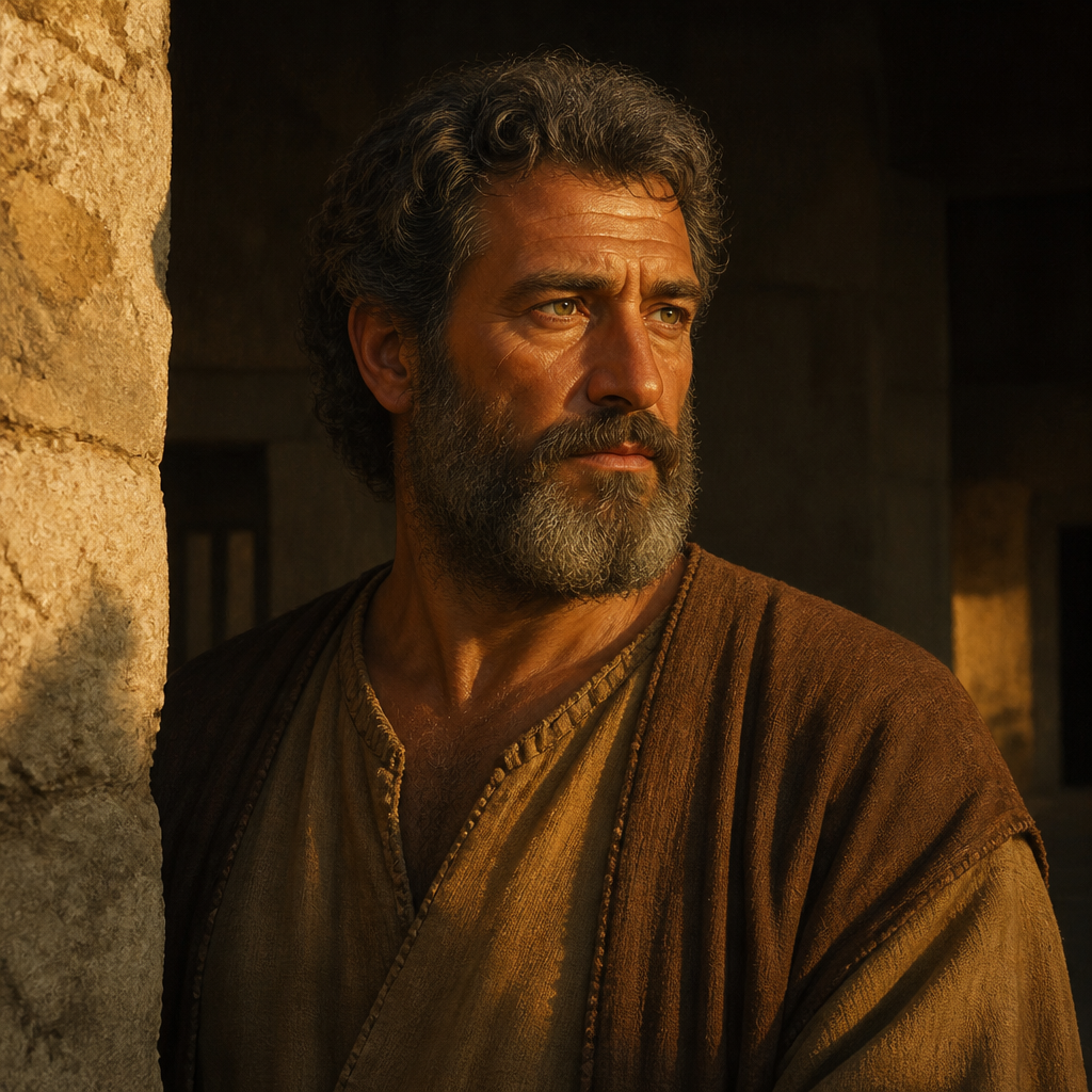 Oil-painting style portrait of Husband of Zeruiah, father of Joab, Abishai, and Asahel