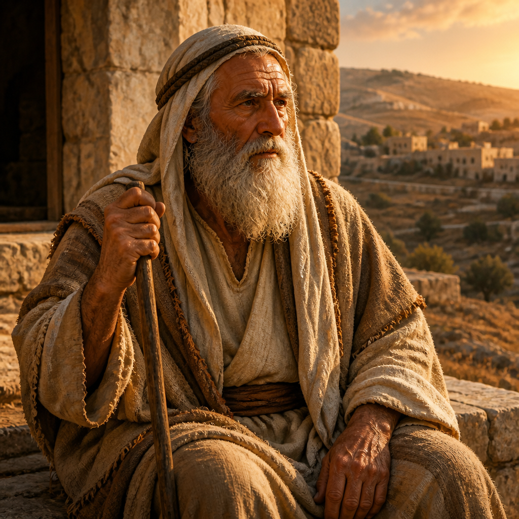 Oil-painting style portrait of Jesse, Patriarch of the house of David and ancestor of Jesus Christ