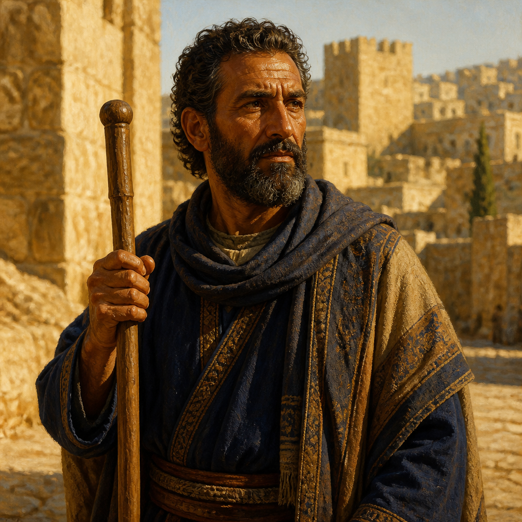 Oil-painting style portrait of Jether, Father of Amasa, Ishmaelite father of Amasa and brother-in-law of King David
