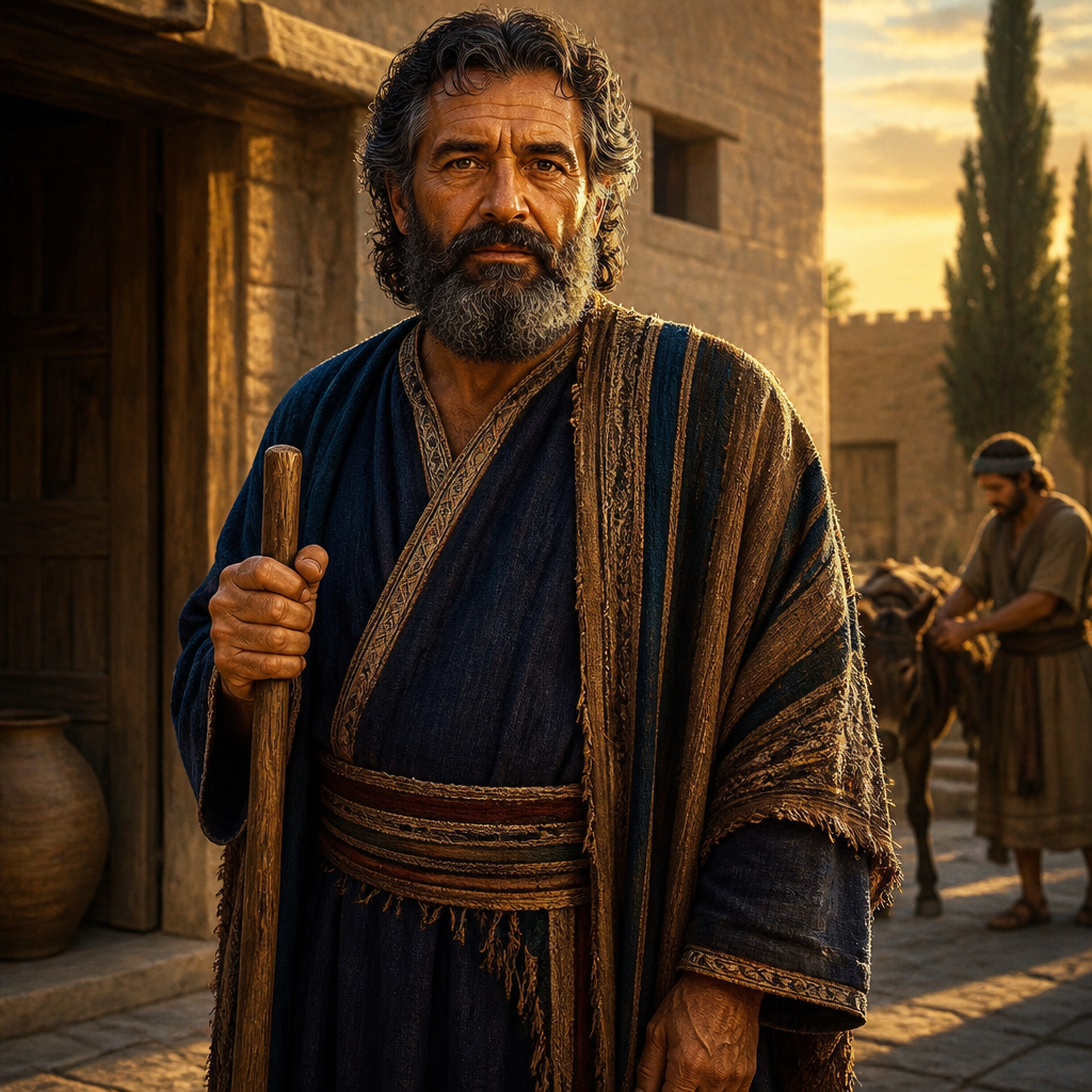 Oil-painting style portrait of Kish, Father of King Saul, Father of Saul, the first king of Israel