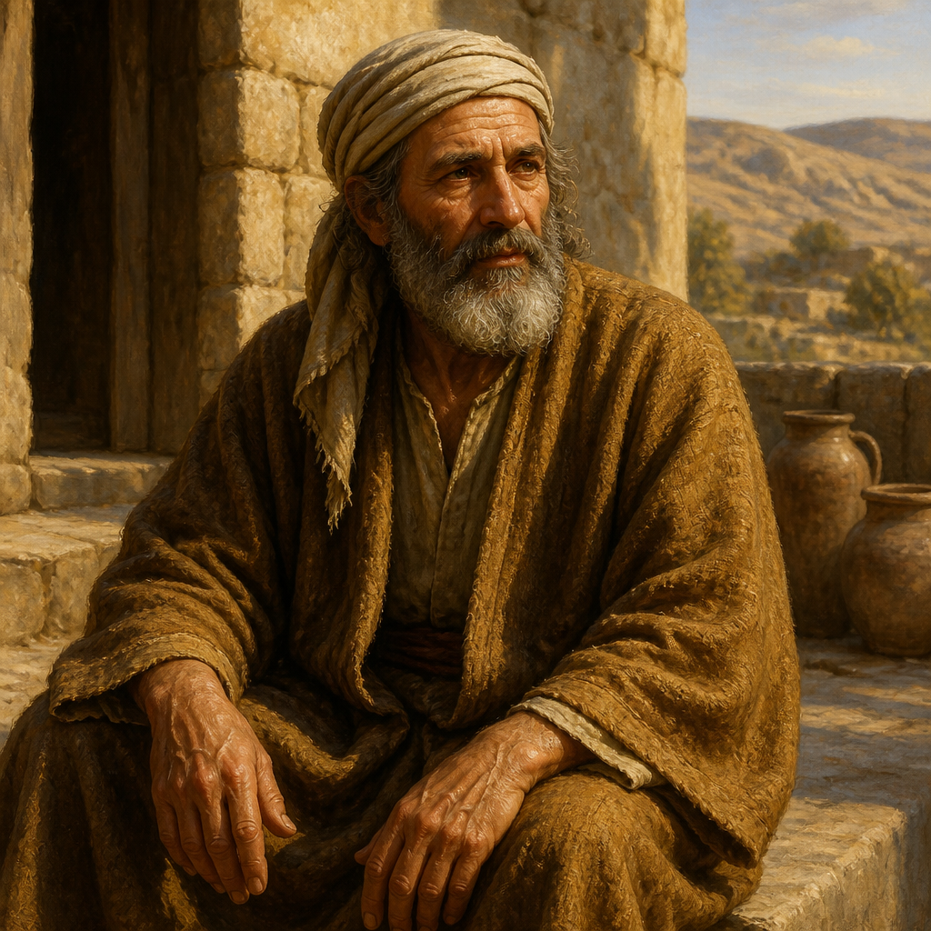 Oil-painting style portrait of Laish, Father of Palti who was given David's wife Michal by King Saul