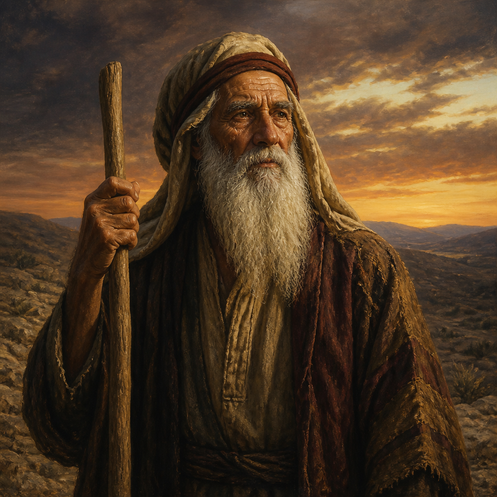 Oil-painting style portrait of Matri, Clan founder from whose lineage Saul was selected as the first king of Israel