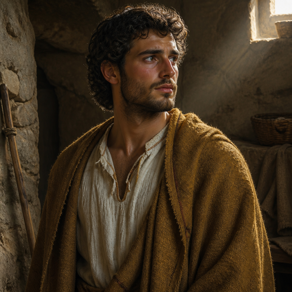 Oil-painting style portrait of Nethanel, Brother of David, fourth son of Jesse and older brother to King David