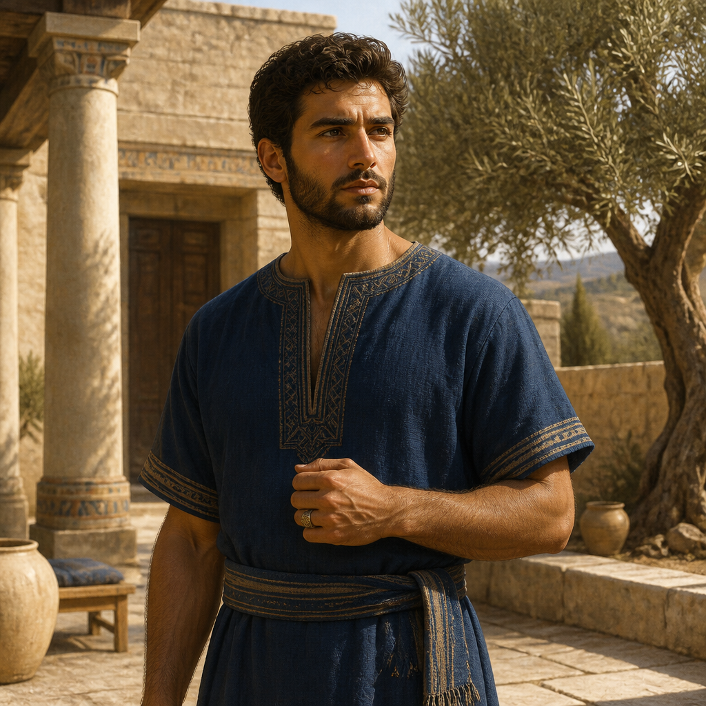 Oil-painting style portrait of Tarea, great-grandson of King Saul who appears in the genealogies of 1 Chronicles