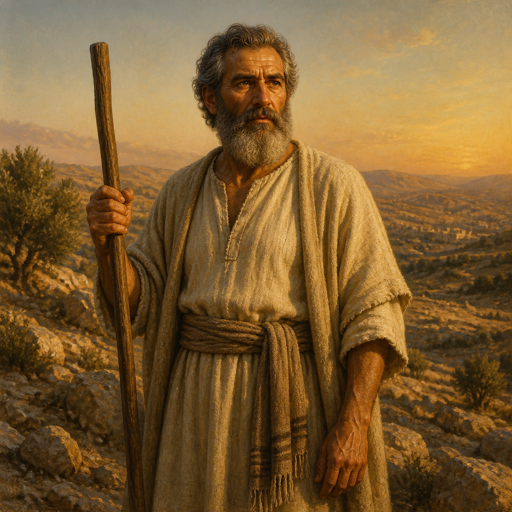 Oil-painting style portrait of Zeror, Great-grandfather of King Saul who appears in the royal genealogy of the tribe of Benjamin